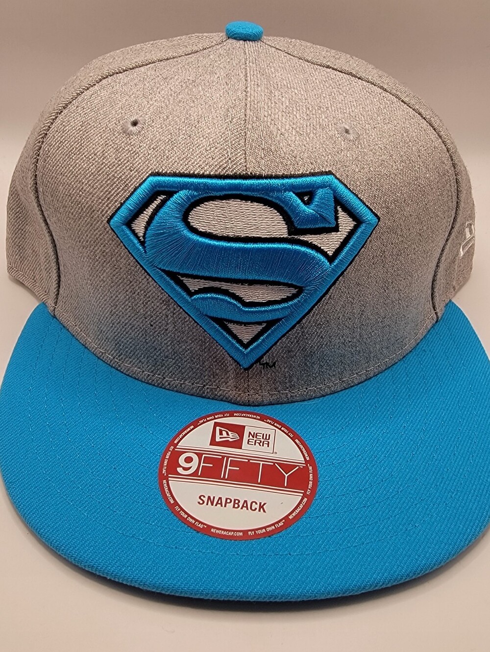 DC Comics Superman Snapback Hat in Gray and Blue
